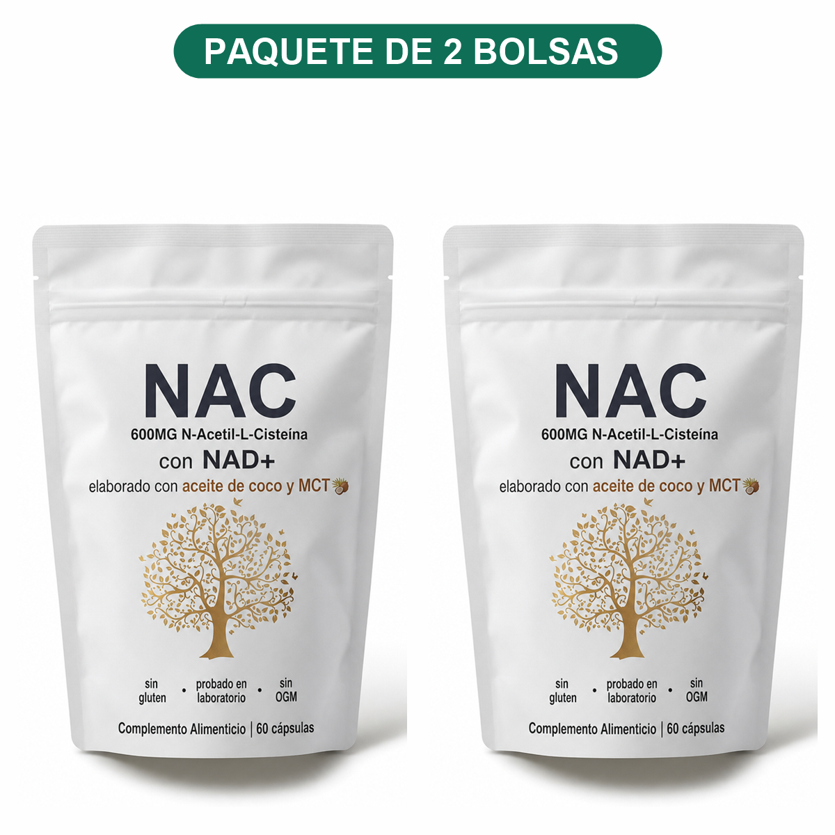 Paquete de 2 bolsas de NAC600 & NAD